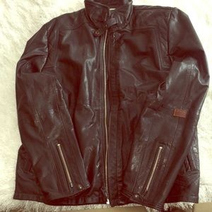 G-Star men black leather jacket